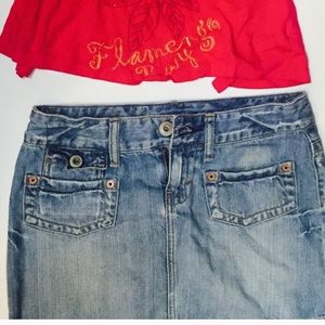 ๐ด American eagle faded looking denim skirt.